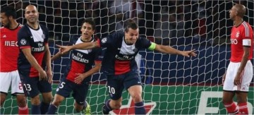 Zlatan Ibrahimović gör mål på Benfica i förra omgången.|Viasat